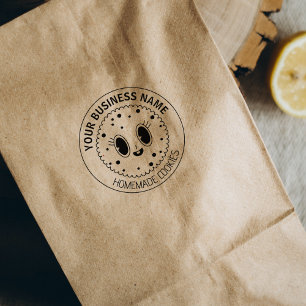Carimbo De Borracha Cookies caseiros personalizados Pequenas empresas