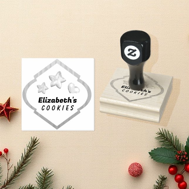 Carimbo De Borracha Cookies Gingerbird Ilustração Monograma (Criador carregado)