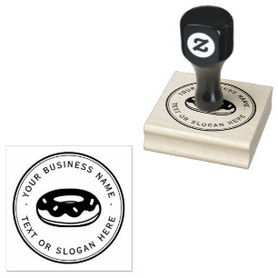 Carimbo De Borracha Cookies Logotipo comercial personalizado Grande