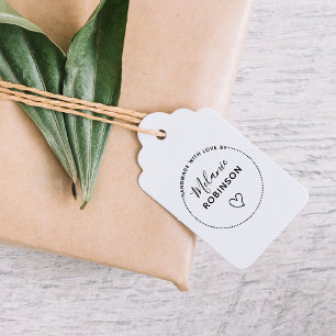 Carimbo De Borracha Coração bonito   Handmade com amor pelo nome fei