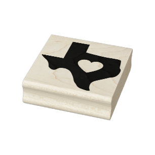 Carimbo De Borracha Coração do selo de borracha da arte de Texas