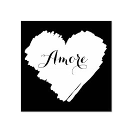 Carimbo De Borracha Coração Italiano KiniArt