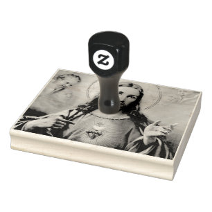 Carimbo De Borracha Coração Sagrado de Jesus