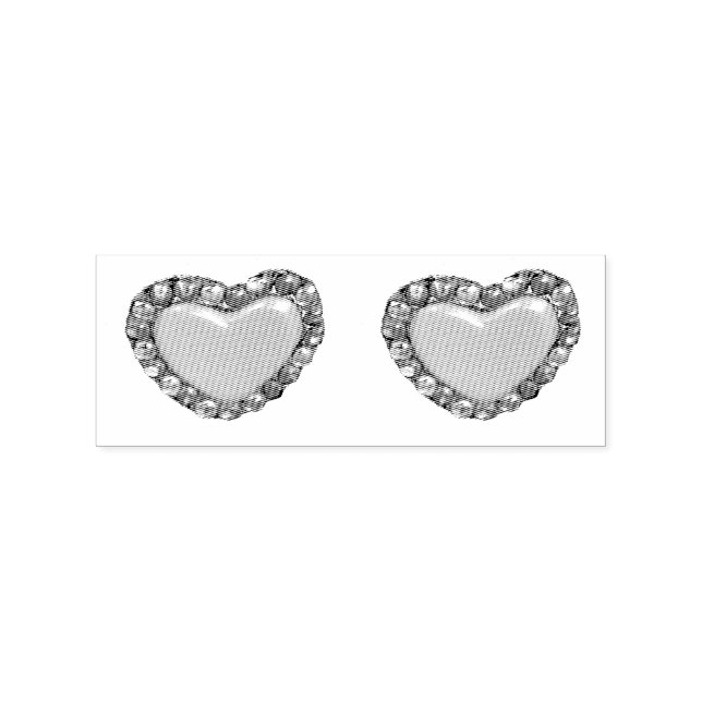 Carimbo De Borracha Corações Dourados Thunder_Cove (Impressão)