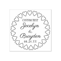 Corações Simples Casamento Obrigado ou Salve a Dat