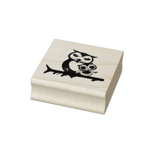 Carimbo De Borracha Corujas