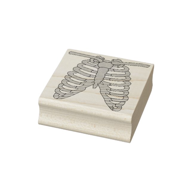 Carimbo De Borracha Costelas esqueléticas 2 ilustrações de arte (Carimbo)