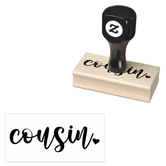 Carimbo De Borracha Cousin Heart Wood Art Stamp (Carimbado)