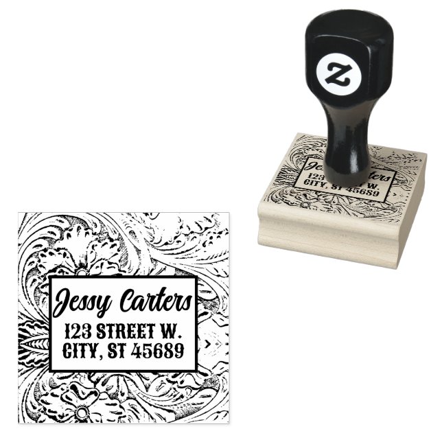 Carimbo De Borracha Cowboy País Russo Ocidental Arrefecia Couro (Carimbado)