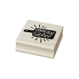 Carimbo De Borracha Cozinhando com Amor