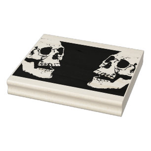 Carimbo De Borracha Crânios - fazer de cartão Halloween