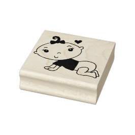 Carimbo De Borracha Crawing Baby