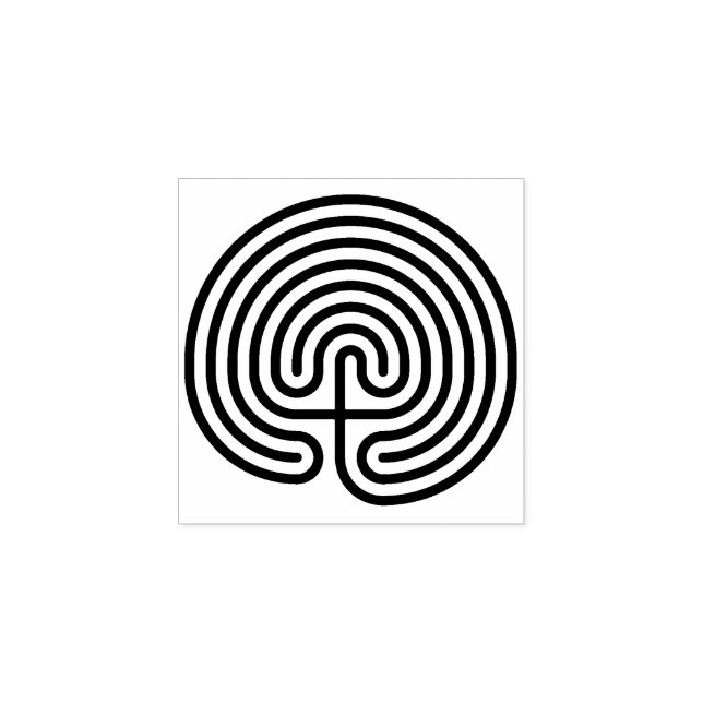 Carimbo De Borracha Cretan Labyrinth Stamp, Maze Stamp, Greek Mytholog (Impressão)
