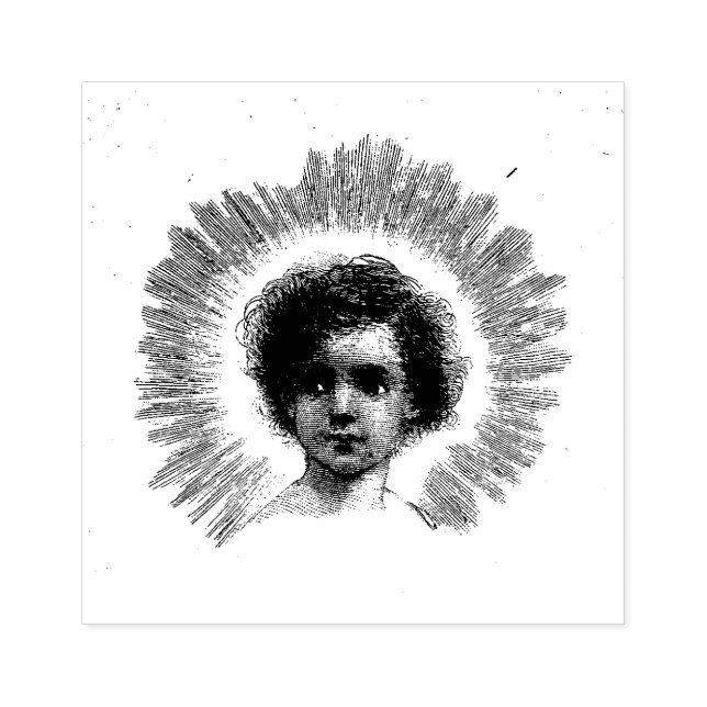 Carimbo De Borracha Criança Cristo, Cristão Religioso (Impressão)