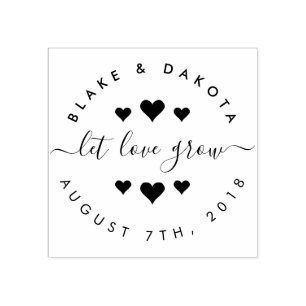 Carimbo De Borracha Criar seus próprios corações deixe o amor cresc