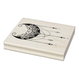 Carimbo De Borracha Crie a sua própria Silhueta Floral Moon