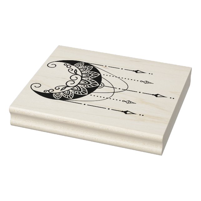 Carimbo De Borracha Crie a sua própria Silhueta Floral Moon (Carimbo)