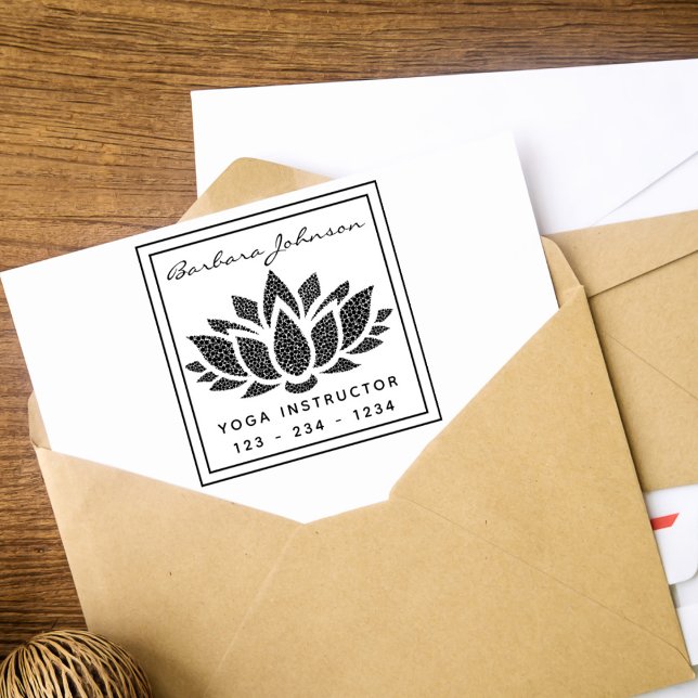 Carimbo De Borracha Crie O Seu Próprio Lótus Flor Yoga (Criador carregado)