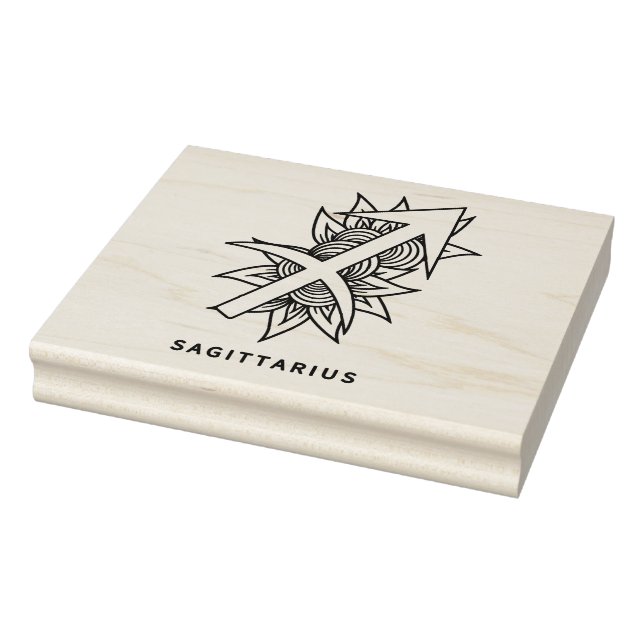 Carimbo De Borracha Crie o seu próprio Sagitário Elegante Zodiac (Carimbo)