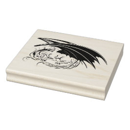 Carimbo De Borracha Crie seu dragão preto