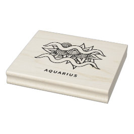 Carimbo De Borracha Crie seu próprio Aquário Elegante Zodiac