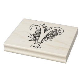 Carimbo De Borracha Crie seu próprio Aries Elegante Zodiac