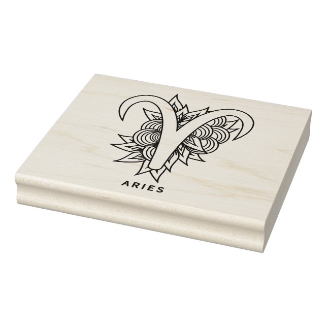 Carimbo De Borracha Crie seu próprio Aries Elegante Zodiac (Carimbo)