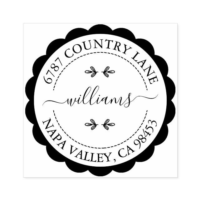 Carimbo De Borracha Crie seu próprio endereço (Impressão)