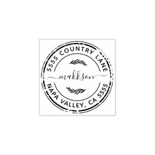 Carimbo De Borracha Crie seu próprio endereço de devolução