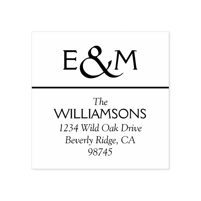 Carimbo De Borracha Crie seu próprio endereço de devolução (Impressão)