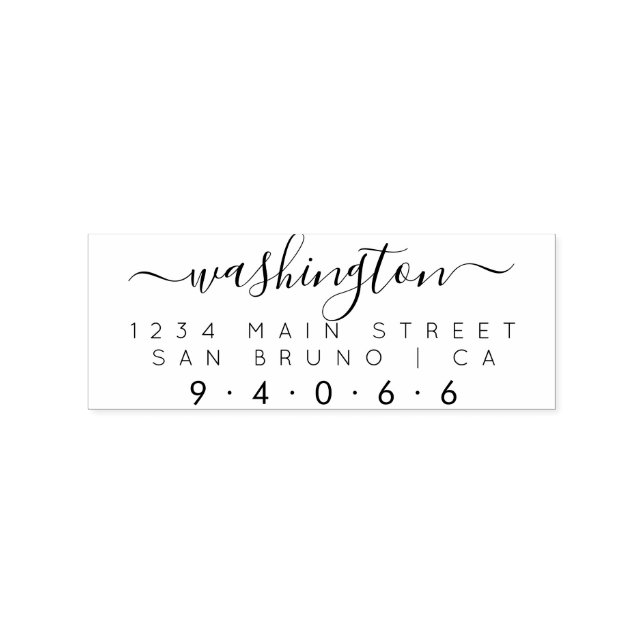 Carimbo De Borracha Crie seu próprio endereço de devolução da família  (Impressão)