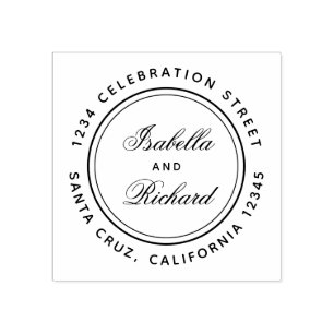 Carimbo De Borracha Crie Seu Próprio Endereço De Devolução De Casament