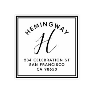 Carimbo De Borracha Crie seu próprio endereço de devolução de scri