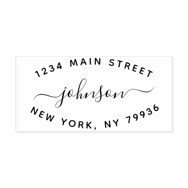 Carimbo De Borracha Crie seu próprio endereço de devolução moderno (Impressão)