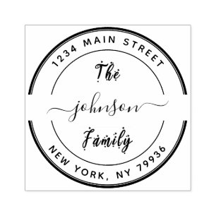 Carimbo De Borracha Crie seu próprio endereço de retorno de negócios m