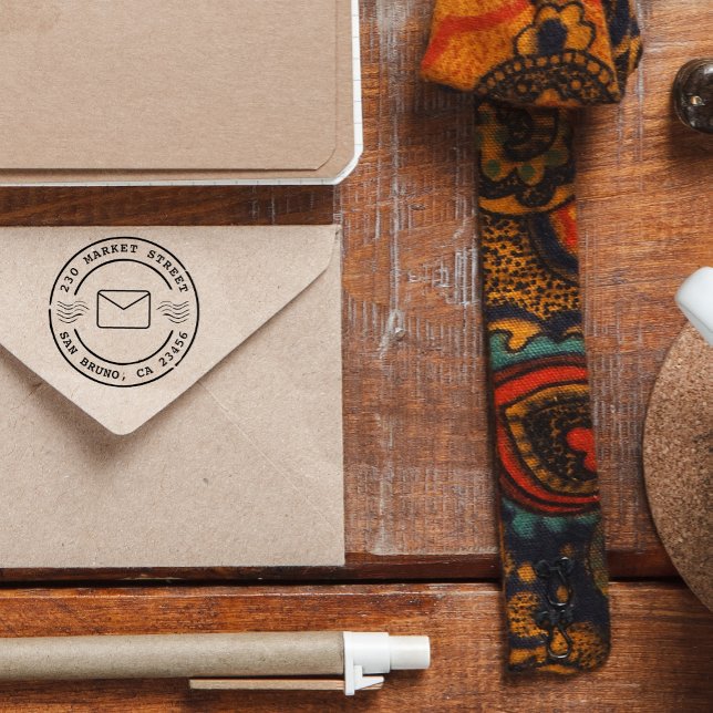 Carimbo De Borracha Crie Seu Próprio Endereço De Retorno Retroativo Pe (Criador carregado)