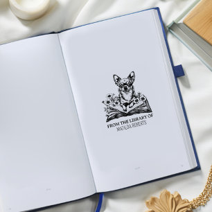 Carimbo De Borracha Crie Seu Próprio Ex-Libris Chihuahua