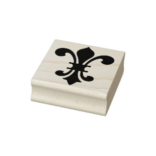 Carimbo De Borracha Crie Seu Próprio Fleur De Lis Alto e Esbelto