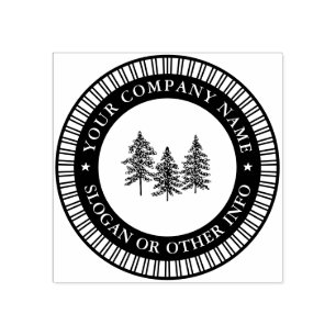 Carimbo De Borracha Crie seu próprio logotipo de negócios personalizad