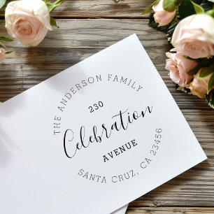 Carimbo De Borracha Crie seu próprio nome de chic personalizado e end