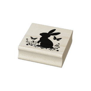 Carimbo De Borracha Crie Seu Próprio Ostara Meadow Bunny Borboletas