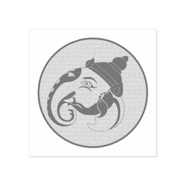 Carimbo De Borracha Crie seu próprio perfil do Ganesh (Impressão)