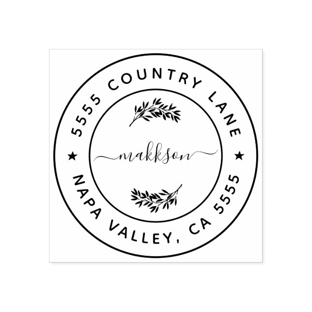 Carimbo De Borracha Crie seu próprio selo de borracha moderno (Impressão)