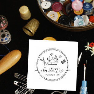 Carimbo De Borracha Crie sua própria costura de script