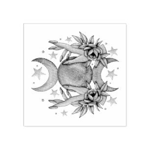 Carimbo De Borracha Crie sua própria Deusa e Rosas da Lua Tripla e Bon