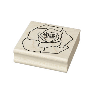 Carimbo De Borracha Crie Sua Própria Flor de Rosa Floral Blossom