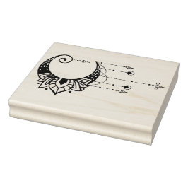 Carimbo De Borracha Crie sua própria Silhouette Elegante Boho Moon