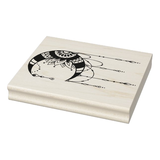 Carimbo De Borracha Crie sua própria silhueta de lua de boho (Carimbo)