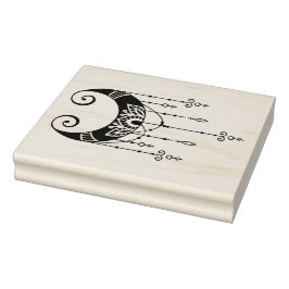 Carimbo De Borracha Crie sua própria silhueta mística de lua