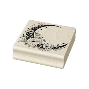Carimbo De Borracha Crie Suas Próprias Flores Silvestres Boho Crescent